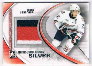 2011-12 ITG HEROES & PROSPECTS BOONE JENNER (A) JERSEY 3 COLORS SILVERVERSION