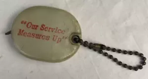 Vintage Schlüsselanhänger Werbung Werbe Metall Maßband Hergestellt in den USA! - Bild 1 von 4
