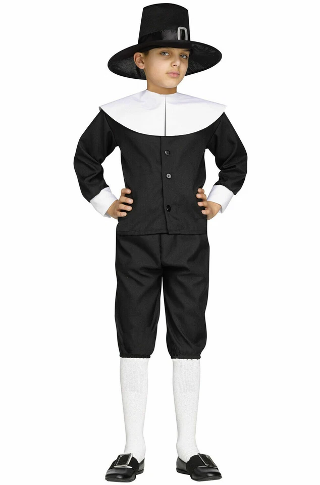 American Pilgrim Colonial Boy Child Costume - Image 1 of 1