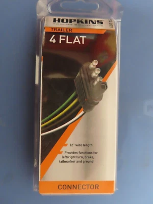 4 conectores de remolque plano Hopkins 12" longitud de cable # 48115 NUEVO Foto 1 de 2