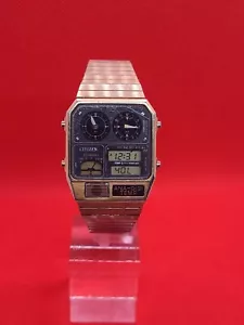 Montre homme CITIZEN ANA-DIGI TEMP fonctionne quartz LCD 8982-085027 TA - Photo 1/9