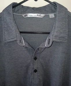 TRAVIS MATHEW Golf Poloshirt Herren XL dunkelgrau Pima Baumwollmischung - Bild 1 von 8