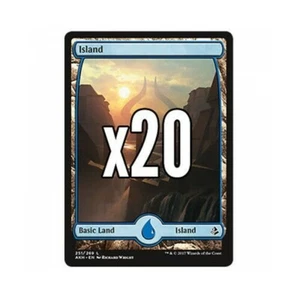 20 x ISLA DE ARTE COMPLETO Amonkhet Magic The Gathering Azul - Land Com - Imagen 1 de 1
