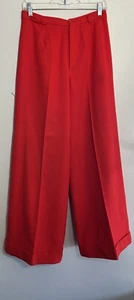 Vintage 70s Womens Flare Bell Bottom Pants Garland Wool Blend 28 X 30 Red Disco - Picture 1 of 9
