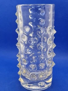 Czech Sklo Union, bobbly hobnail style art glass vase. Pavel Panek Hermanova Hut - Picture 1 of 14