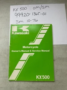 KAWASAKI KX500 OWNERS/SERVICE MANUAL 99920-1365-01 SM10-76 - Picture 1 of 1