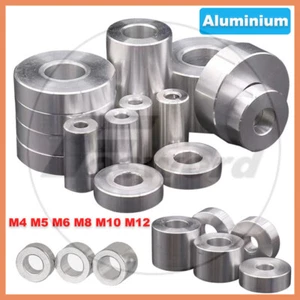 Aluminium Standoff Spacers Round Collar Stand Off Spacers Bush M5 M6 M8 M10 M12 - Picture 1 of 238