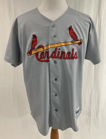 VTG St. Louis Cardinals Road Gray Russell Diamond Collection Authentic Jersey 48 Cover