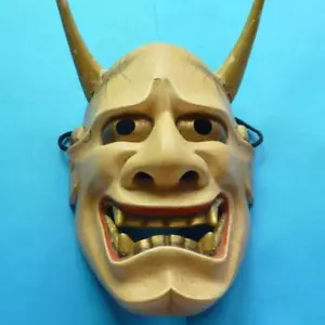 Máscara Noh Hannya talla madera Noh máscara maestro: trabajo póstumo de Toshifumi - Imagen 1 de 7
