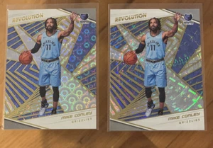 2018-19 Panini Revolution #80 Mike Conley Lot X2 Fractal + Groove Variation Jazz - Picture 1 of 2