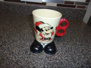 Vintage Disney Mickey Mouse Santa Christmas Cup, Mug for Kids - Picture 1 of 3