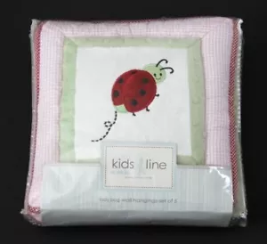 Kids Line Kidsline Lady Bug Ladybug Wall Hangings Fabric Decor Set of 5 EUC - Picture 1 of 2