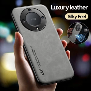 Luxury Leather Magnetic Phone Case Screen Protector For Honor Magic 6 Pro 5G - Picture 1 of 18
