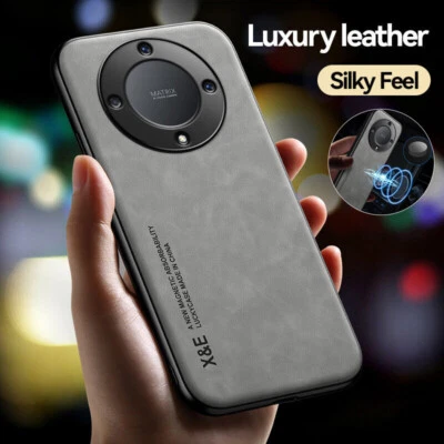 Funda protectora de pantalla magnética de cuero de lujo para teléfono para Honor Magic 6 Pro 5G Foto 1 de 4