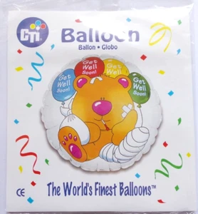 CTi Helium Foil Balloon 18" Round Get Well Soon 114073 - Picture 1 of 1