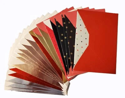 Envelopes w/ Inside Contrasting Lining Valentine Themed- 5X7 - Asst. pk. of 20 - Image 1 of 4