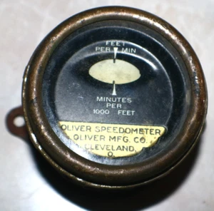 vintage oliver speedometer feet per min , min. per 1000 feet gauge vintage - Bild 1 von 9