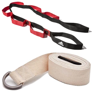 2pc Set Adidas Stretch Assist Band Looped + Yoga Strap 2.5m Long Adjustable Belt - Picture 1 of 12