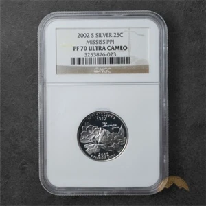 2002-S Proof Mississippi Silver State Quarter 25C - NGC PF70 UCAM - Picture 1 of 2