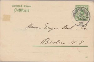 1 schöne Postkarte, Königreich Bayern, gelaufen: 1909 - Bild 1 von 2