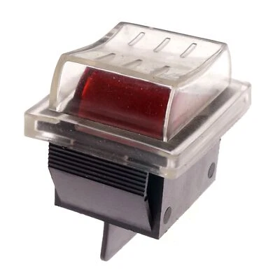 ✅Wippschalter Ein/Aus 4polig 230V15A  Spritzwasserdichter Schutzkappe Schalter - Bild 1 von 4