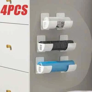 4/2pcs Kitchen Bath Wall Mount Plastic Poly Trash Waste BagRoll Holder Dispenser - Picture 1 of 8