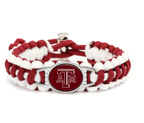 New Texas A&M Aggies Paracord Adjustable Bracelet, Gift for Her Mom Him Dad Cover
