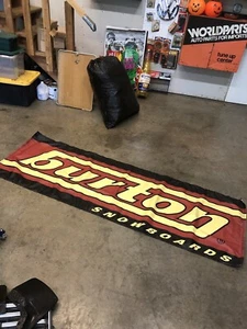 Genuine Burton Snowboard Banner Rare 1990’s 32x94 Inches - Picture 1 of 6