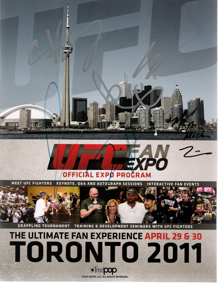 UFC 129 Toronto FanExpo program signed by Velasquez Sanchez Fitch Hominick  - Image 1 of 1