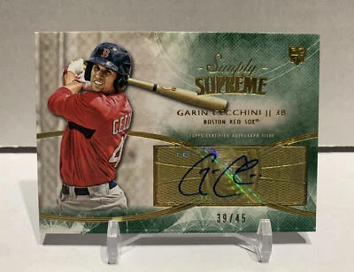 Camiseta Garin Cecchini 2014 Topps Supreme Simply ROOKIE AUTO Verde #/45 Red Sox - Imagem 1 de 2