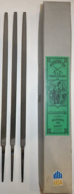 3 x Vintage Nicholson 13229 Square 2nd Second Cut File 10" - Made in USA Files - Image 1 of 4
