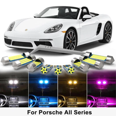 LED Interior Lights Bulbs For Porsche Cayenne Panamera Macan Boxster Cayman 911 Foto 1 de 4