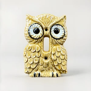 Ceramic Owl Light Switch Cover Plate Vintage Authentic Enesco - Picture 1 of 11