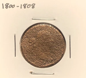 1808? Half Cent ~ Draped Bust ~ 1/2 Penny/Cent ~ Copper U.S. Coin - Picture 1 of 7