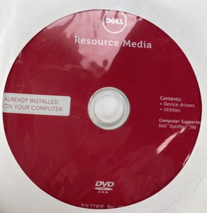 Dell TYW3F Genuine OptiPlex 390 Resource Media DVD Drivers Utilities 0745Y7 - Picture 1 of 6