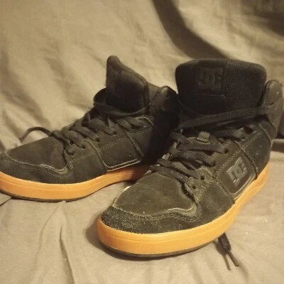 Zapatos de skate DC Pure High Top para niños talla 2Y zapatos deportivos zapatos negros Foto 1 de 4