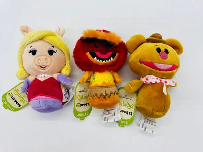 Hallmark Itty Bittys Muppets Set Of 3 Miss Piggy Fozzie and Animal with Tags - Изображение 1 из 4