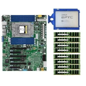 Scheda madre Supermicro H11SSL-i + CPU AMD EPYC 7601 + 8x Samsung 2133P 32GB di RAM - Foto 1 di 4
