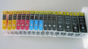 PGI5 BK CLI8 BK C M Y Ink Cartridge for Canon Pixma iP5300 iP5200 MP960 970 16pK - Picture 1 of 2