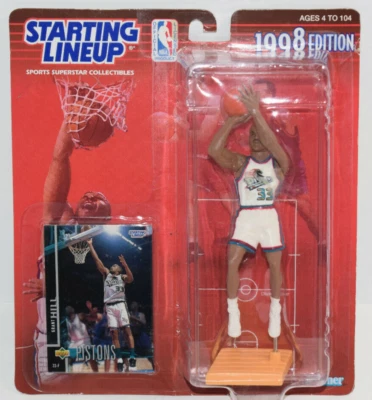 Alineación inicial 1998 edición Grant Hill sin usar, en caja Detroit Pistons sellado Foto 1 de 4