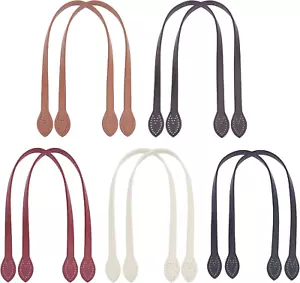 10Pcs 5 Colors 23.4" Leather Purse Straps, Short Bag Handles Purse Bag Strap wit - Picture 1 of 5