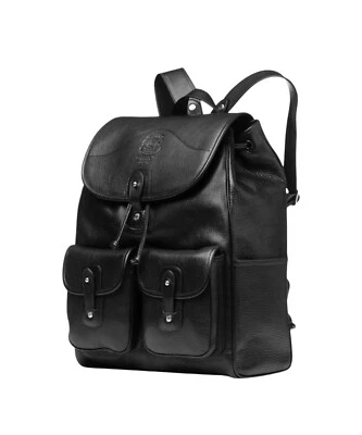 Мужской винтажный черный кожаный блейзер Ghurka No 278 рюкзак новый $1725 - Изображение 1 из 4