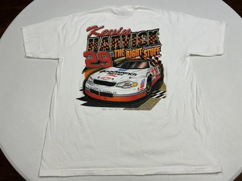Vintage Kevin Harvick #29 GM Goodwrench Chevy The Right Stuff T-shirt Large New Cover