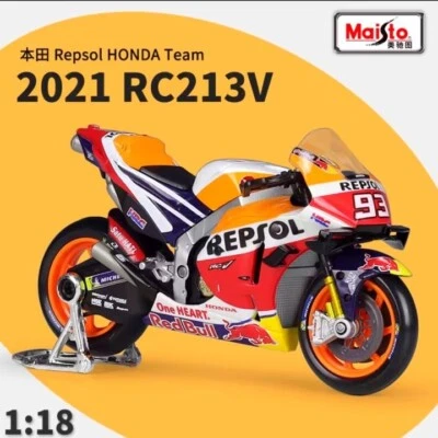 Maisto 1/18 Rpsol Honda Team 2021 #93 Marc Marpuez Moto Modelo MotoGp Juguete Foto 1 de 4