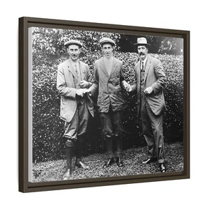 1913 U.S. Open Harry Vardon, Ted Ray and Francis Ouimet Framed Canvas Art Golf   - Picture 1 of 37