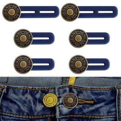 6 Pcs Button Extender for Trousers, Button Waist Extender, Pants Waist Extender - Image 1 of 4