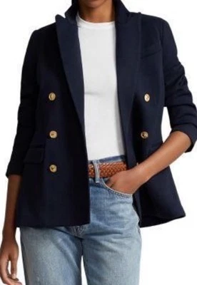 Polo Ralph Lauren Sz 6 Double Breasted Blazer Navy Blue Womens* - Image 1 of 4