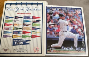 2000 Yankees Spring Training Program + Scarce Derek Jeter Legends Field Placard  - Picture 1 of 6