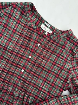 Vineyard Vines 衬衫女式 14 格纹格子棉羊绒胸针 Tuck 衬衫 — 第 1/4 张图片