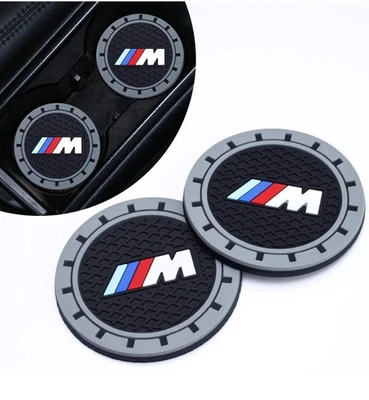 Alfombrilla antideslizante portavasos de agua BMW M Coaster 2 piezas 7 cm accesorios para automóvil Reino Unido Foto 1 de 4